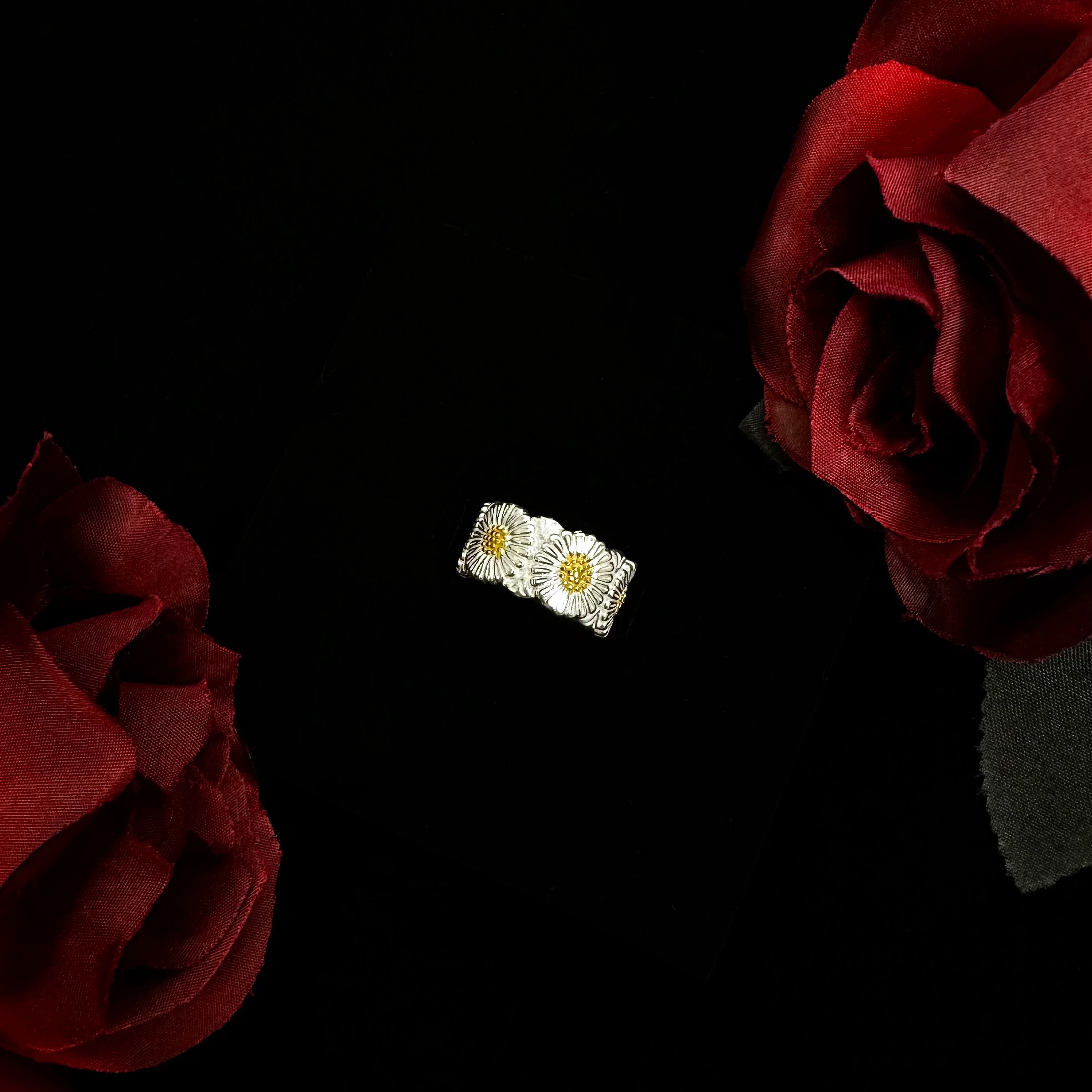 925银戒指 小雏菊戒指