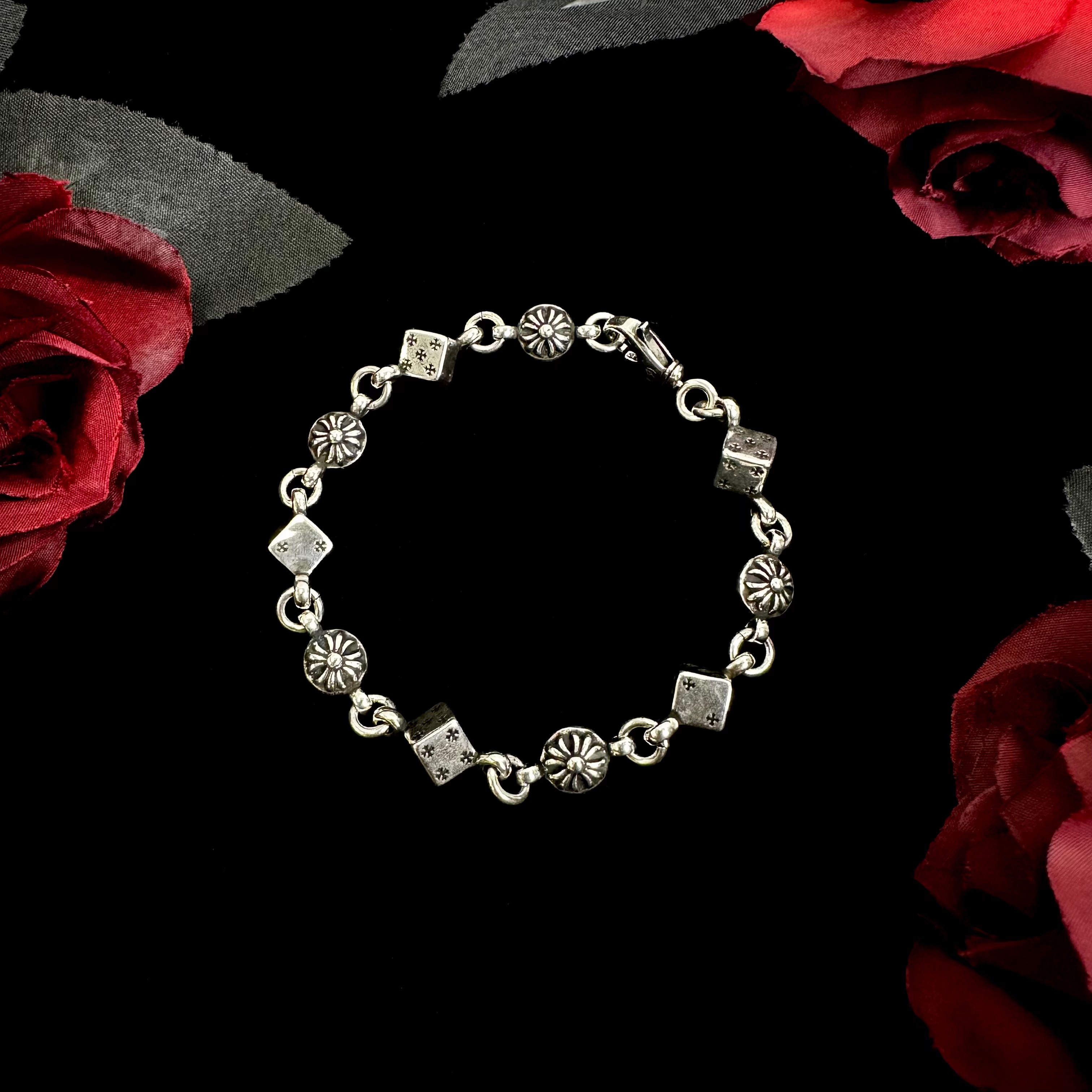 铜合金手链 骰子手链做旧可定制手围