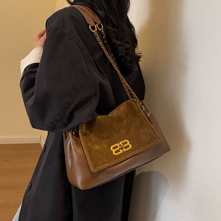 复古时尚腋下大容量包包新款2023秋冬高级感小方包简约单肩包女士