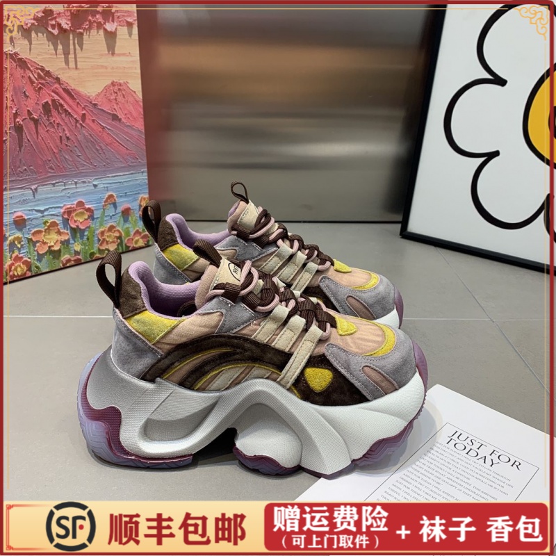 网红冬季百搭时尚老爹鞋女增高韩版厚底休闲潮流女鞋百搭+ins鞋子