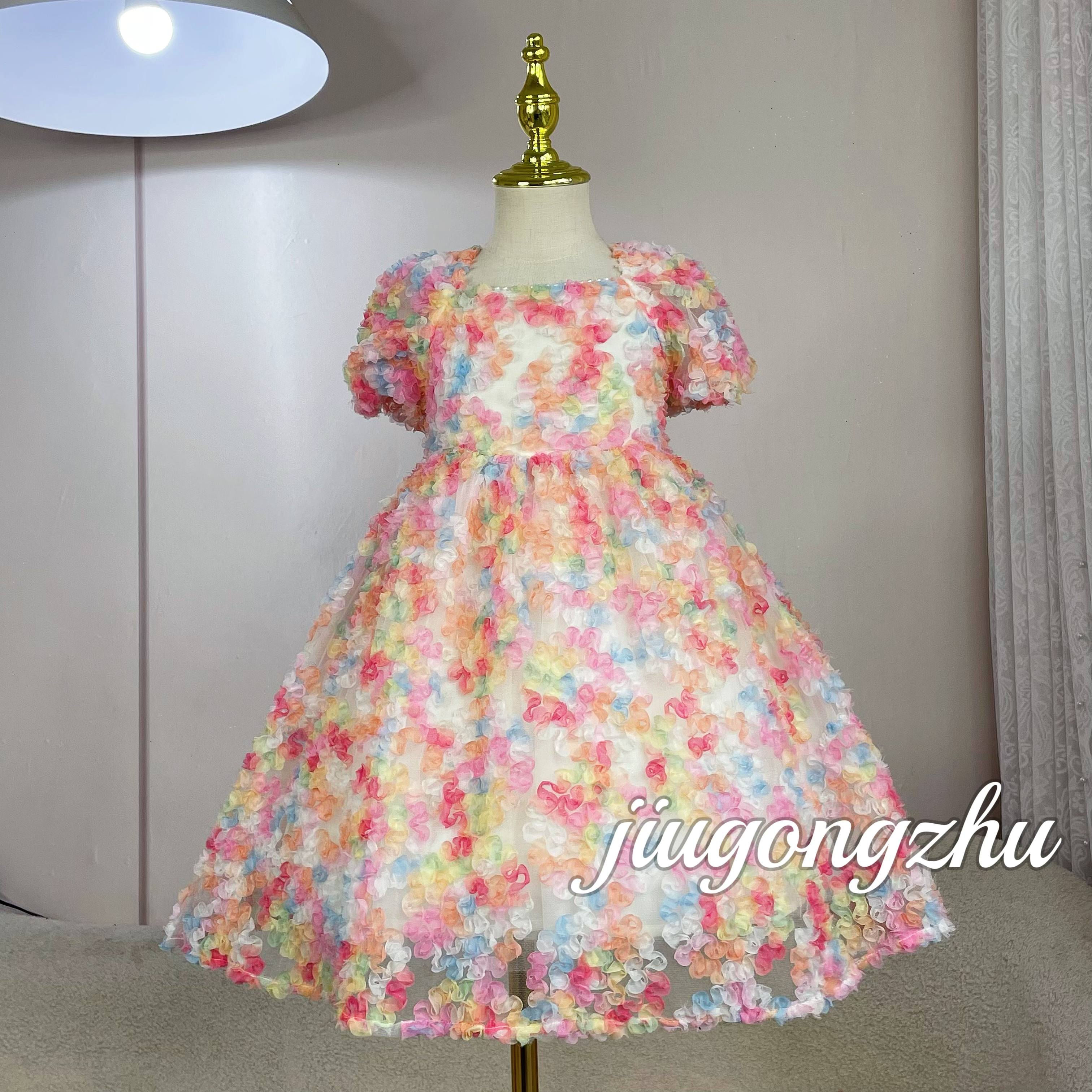 【小翠花】儿童碎花女童高端宝宝夏季泡泡袖女宝儿童碎花女童洋气