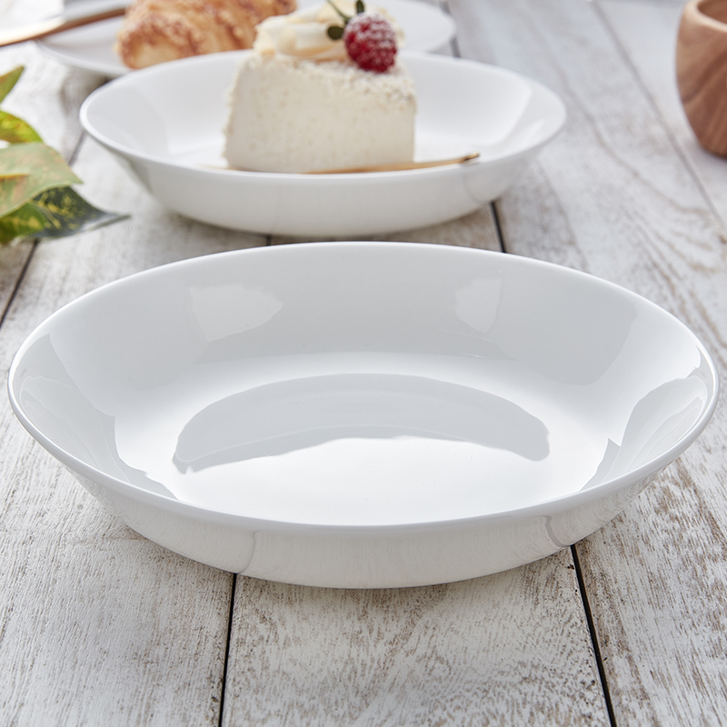 隆达骨瓷LONGDA/隆达骨瓷餐具纯白饭盘子菜盘家用2025新款餐具