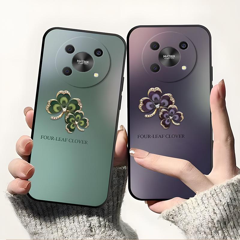 荣耀x30手机壳HONORX30硅胶渐变四叶草新女款时尚高颜值保护套超