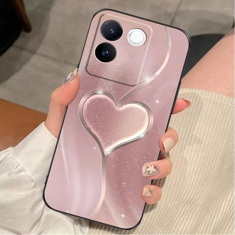 vivos17e 手机壳VIVOS17E硅胶玫瑰渐变爱心女款防摔软壳简约创意