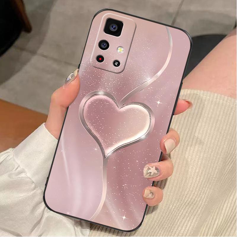 红米note11(5G)手机壳RedmiNOTE11(5g）硅胶玫瑰渐变爱心女款防摔