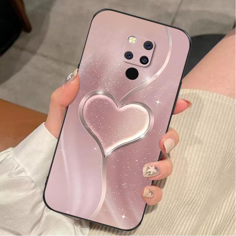 华为mate20x手机壳HUAWEIMATE20X硅胶玫瑰渐变爱心女款防摔软壳简