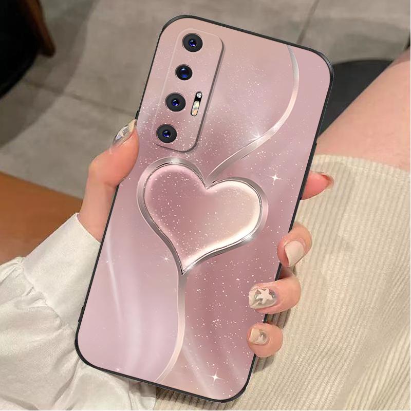 小米10s手机壳XIAOMI10S硅胶玫瑰渐变爱心女款防摔软壳简约创意全