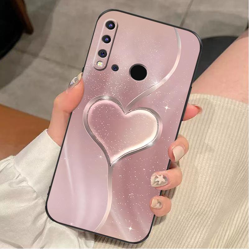 华为nova5i手机壳HUAWEINOVA5I硅胶玫瑰渐变爱心女款防摔软壳简约