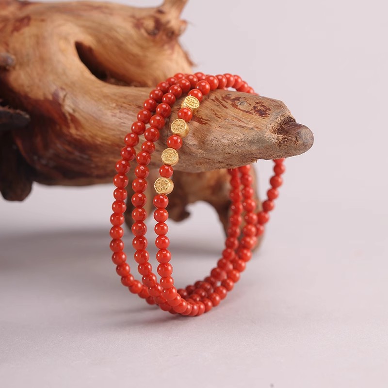 玖禧 前程似锦国风手串约4mm SJ1278手工-产地原矿证书-天然无胶