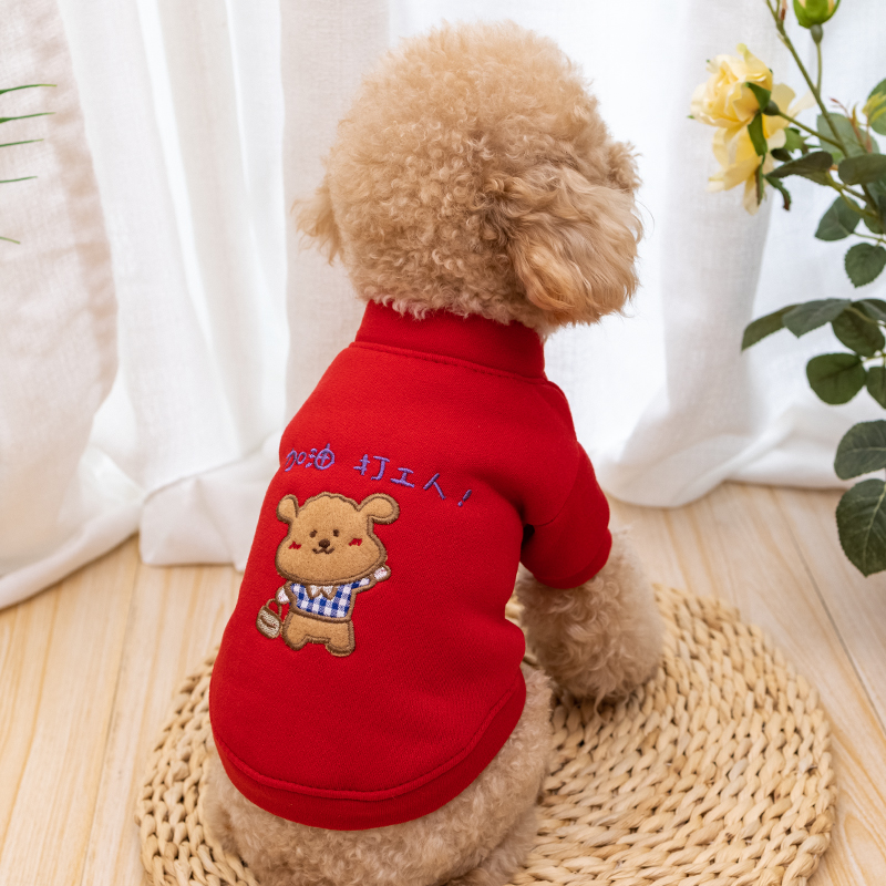 新款宠物秋冬装两脚泰迪博美比熊狗狗衣服小型犬秋季保暖卫衣