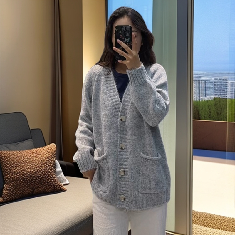 兰卡家百搭开衫毛衣
