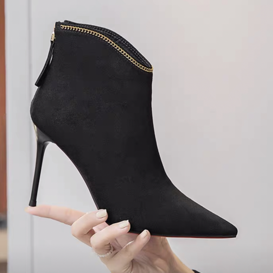 断码连接（L999）时尚细跟高跟短靴舒适百搭长靴