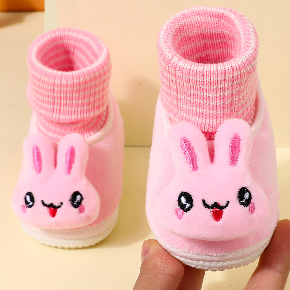 新生儿保暖学步鞋冬季婴儿鞋子加厚加绒男女宝宝不掉鞋0-15个月