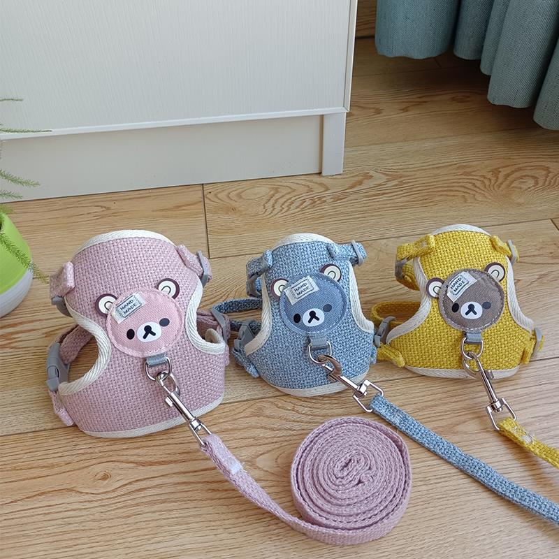 狗狗牵引绳背心式泰迪比熊小型犬胸抱婴袋猫咪遛兔子绳链宠物用品
