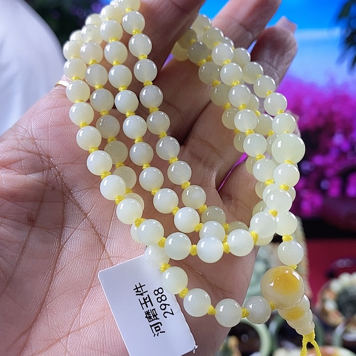 岫岩河磨玉（透闪石质玉）项链未镶嵌