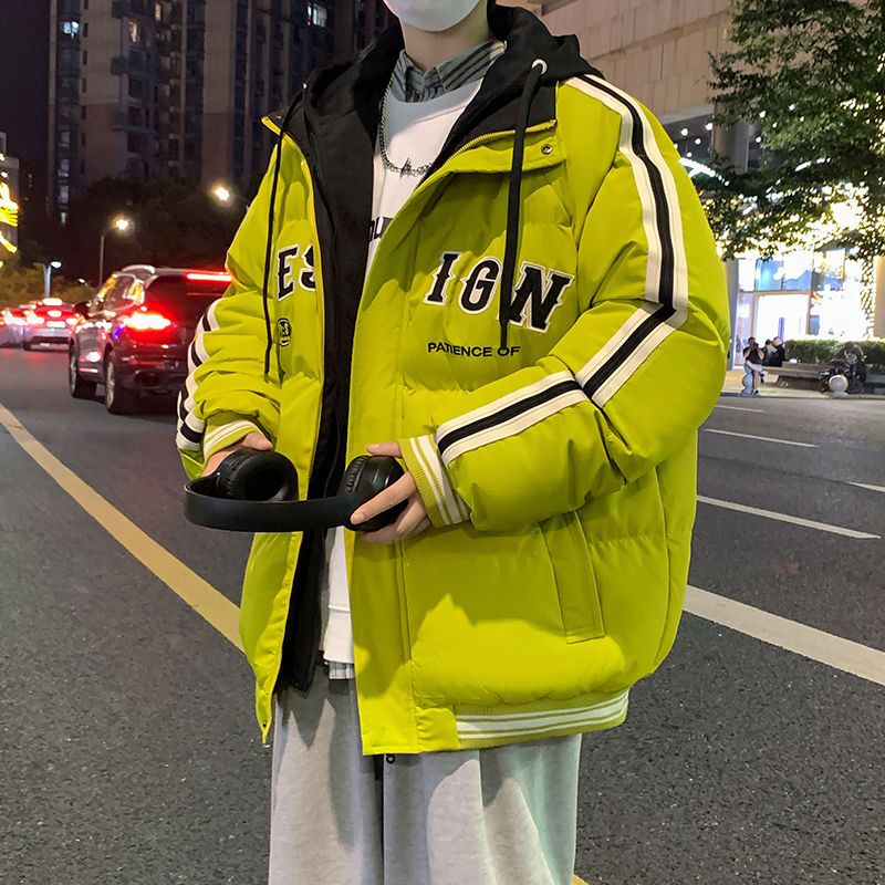 波司澄冬季假两件羽绒棉服潮流加厚洋气棉袄外套保暖青少年上衣服
