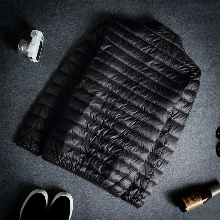 波司澄【鸭绒】秋冬新款男士轻薄羽绒服男短款加肥加大码羽绒服连