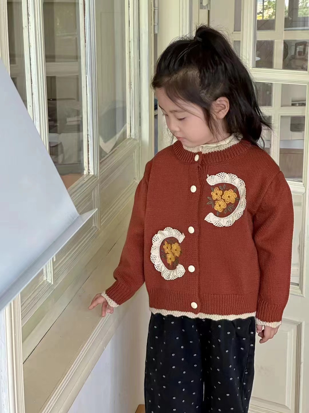 （201-275 ) 清货 2024秋冬新款毛衣儿童开衫洋气