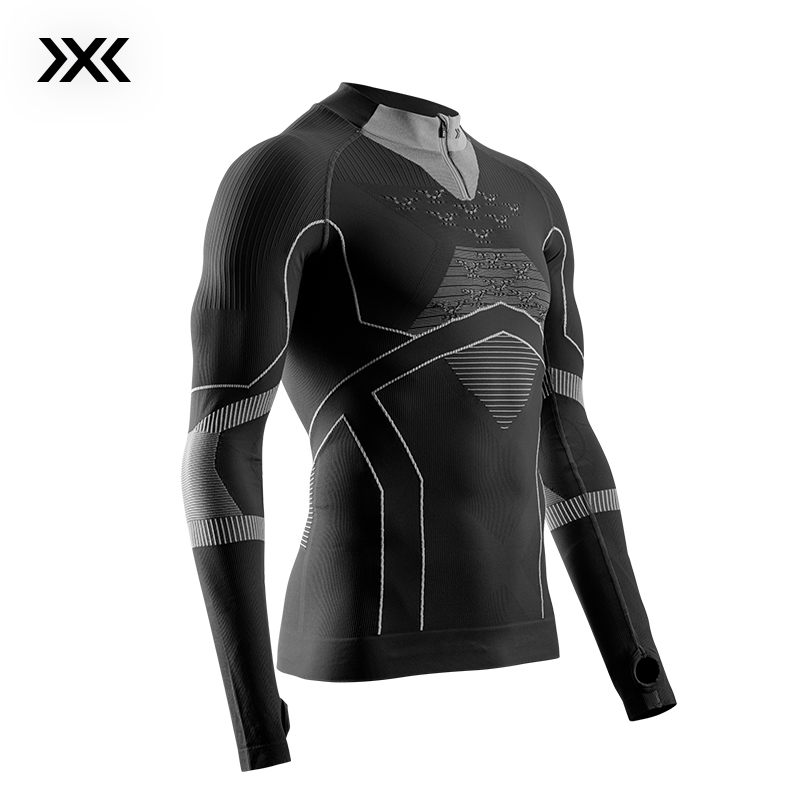 XBIONIC聚能轻量半拉链压缩衣 运动健身打底保暖透气高弹秋冬男款