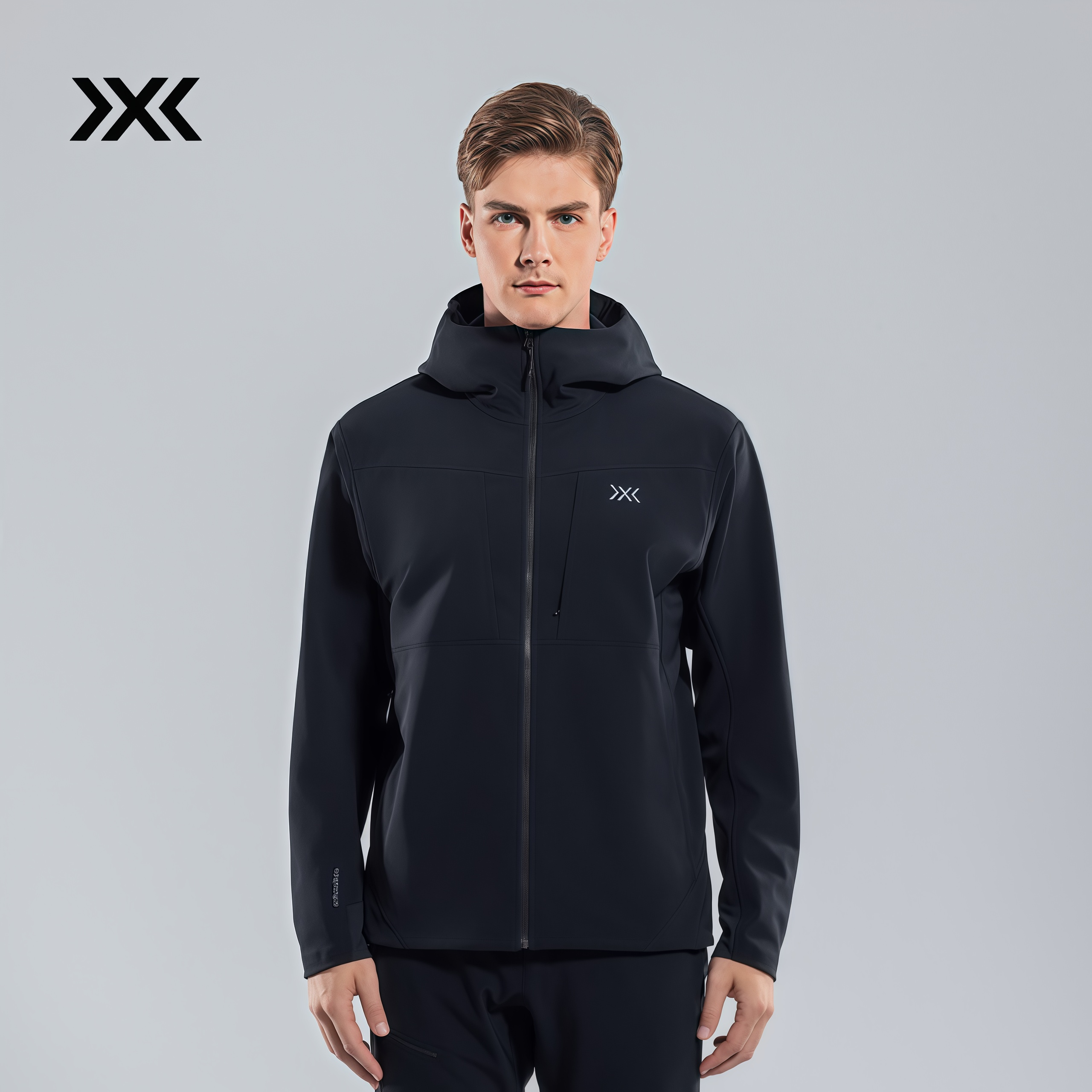 XBIONIC风盾Schoeller软壳衣连帽夹克舒乐防风防泼水保暖秋冬男款