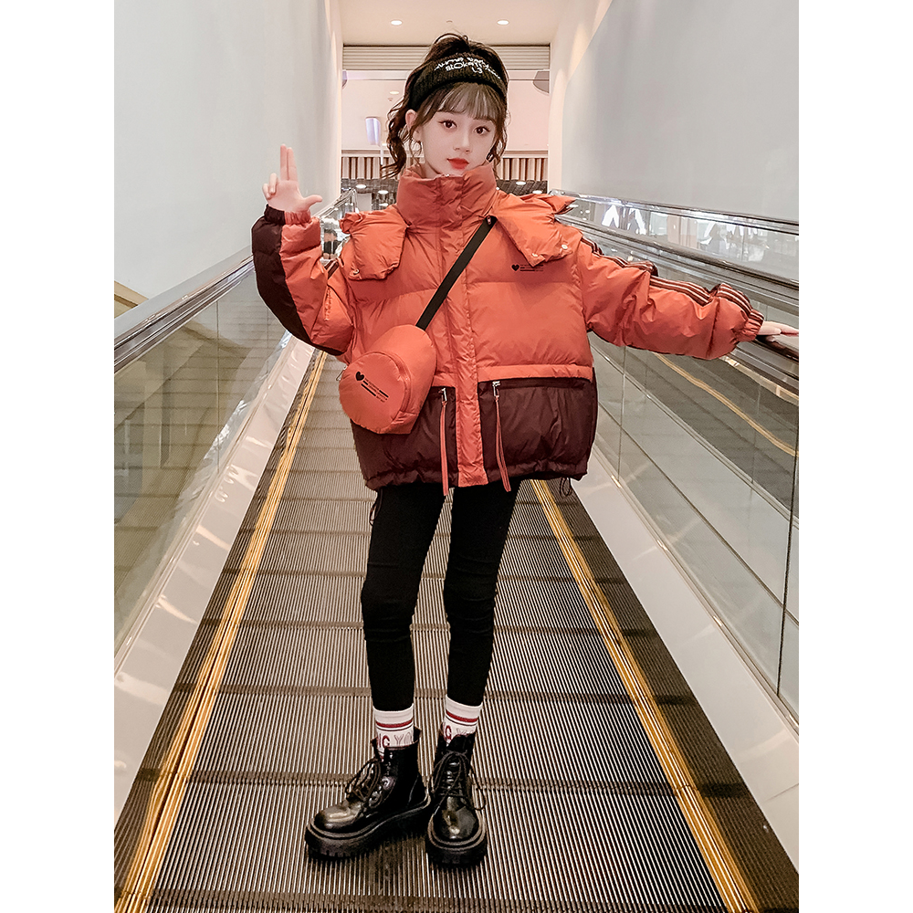 巴拉巴拉女童棉衣加厚2023新款冬装儿童装女孩外套