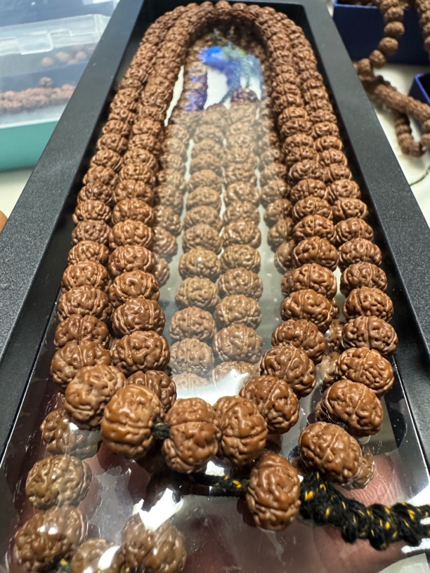 褐色皮质老树王高油高密108颗菩提长串文玩