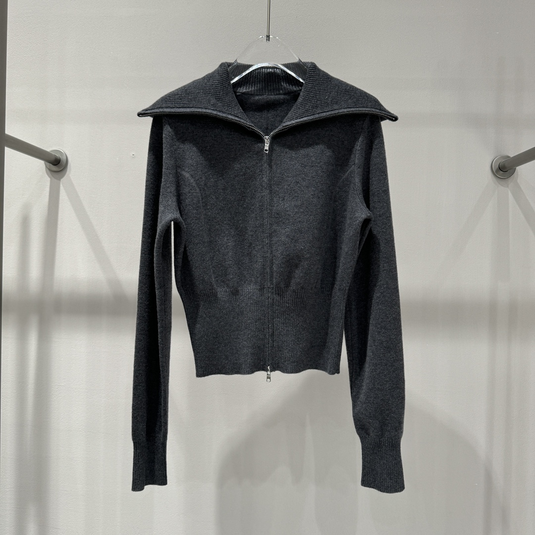 2024冬装新款绵羊毛针织开衫外套毛衣41038031