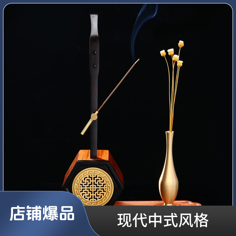 【二胡】古典红木音乐香炉摆件茶台客厅熏香炉高档礼品送礼佳品