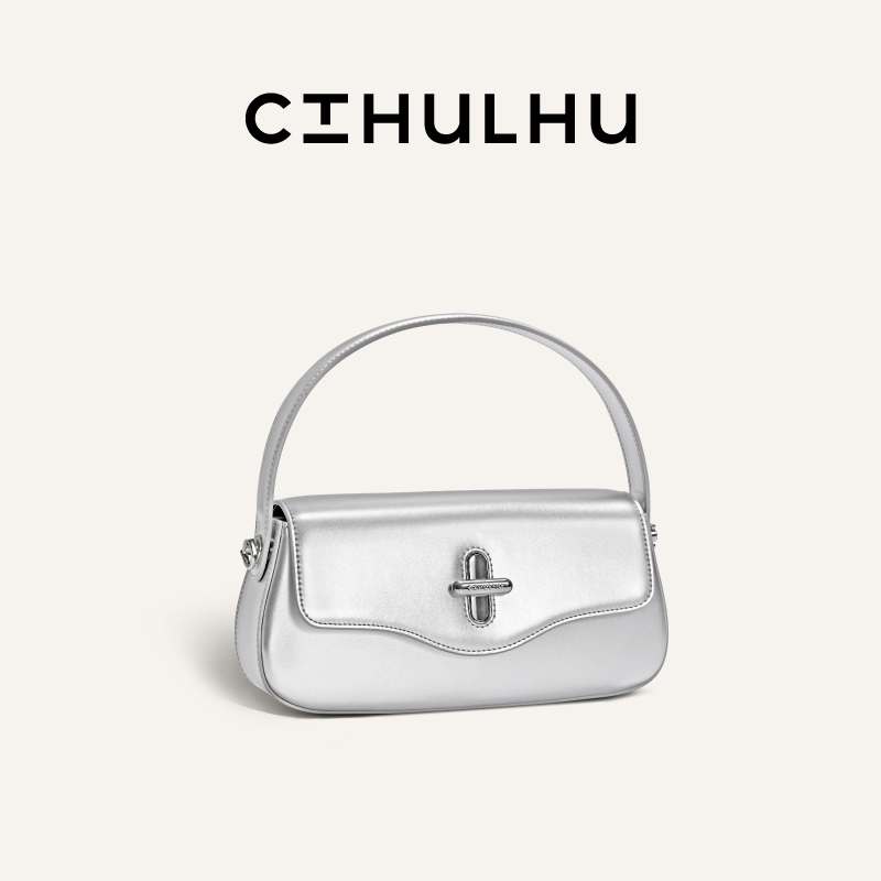 CTHULHU【新月法棍包】CT211B016百搭时尚腋下大容量轻奢真皮女包ZL