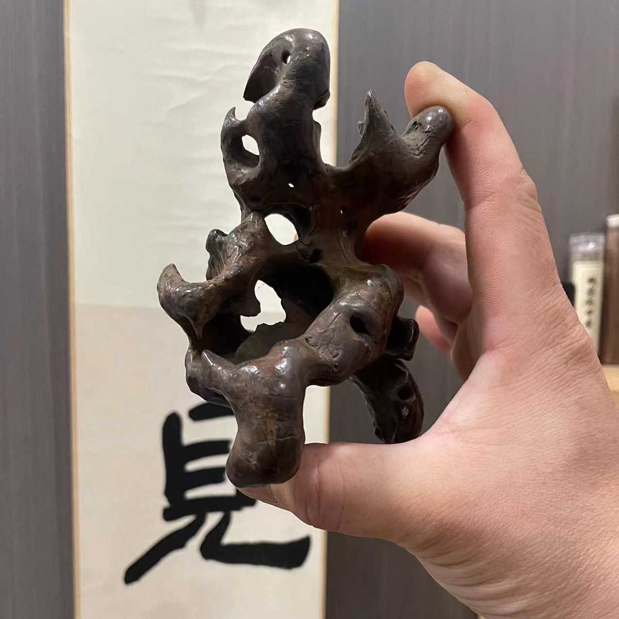 指间太湖水石男人的文房玩具(请直播间选购先截图后拍）