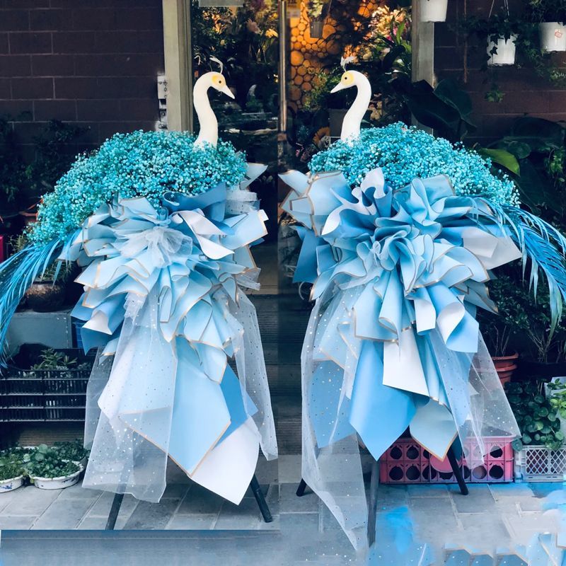 【大气好看】全国开业花篮订购同城配送干花大麦满天星花篮附近