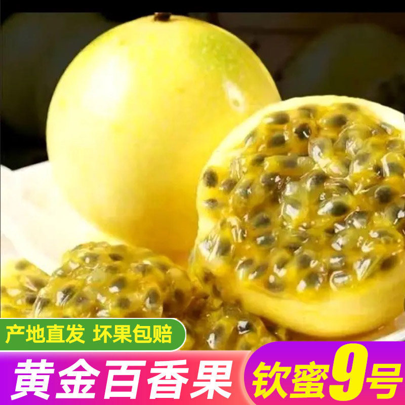 正宗钦蜜9号香甜可口海南原产地直发黄金百香果饱满新鲜现摘整箱