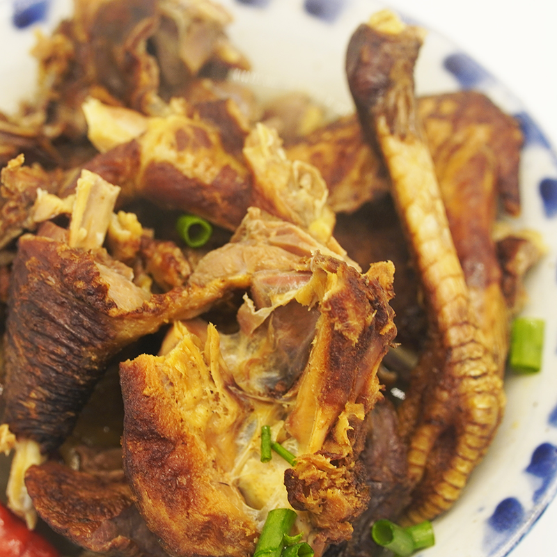 唐老腊农家柴火烟熏腊制品腊土鸡、老百喂养腊土鸡1斤