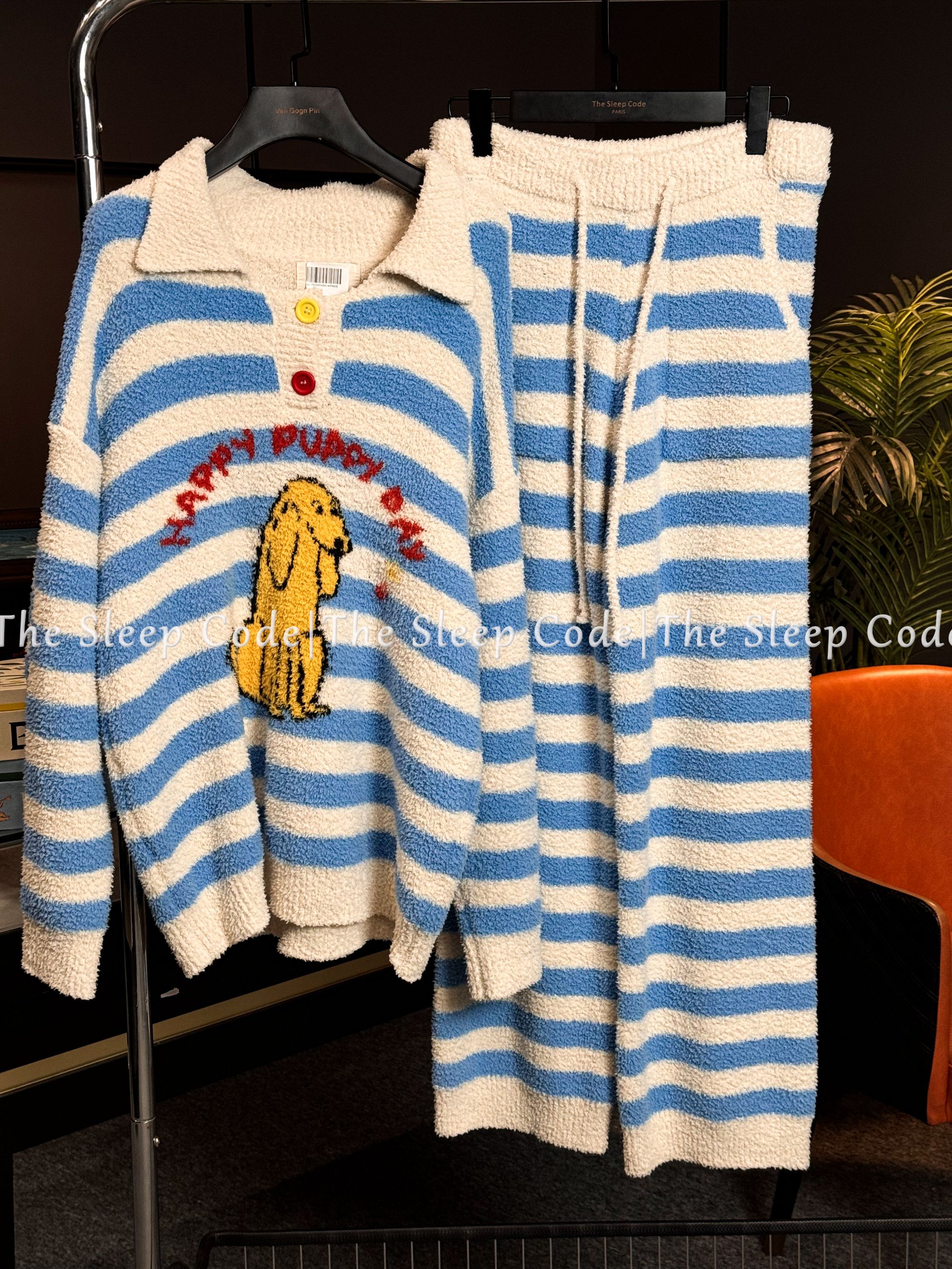 【小金毛半边绒】 针织高密半边绒冬季软绵绵保暖宽松家居服套装