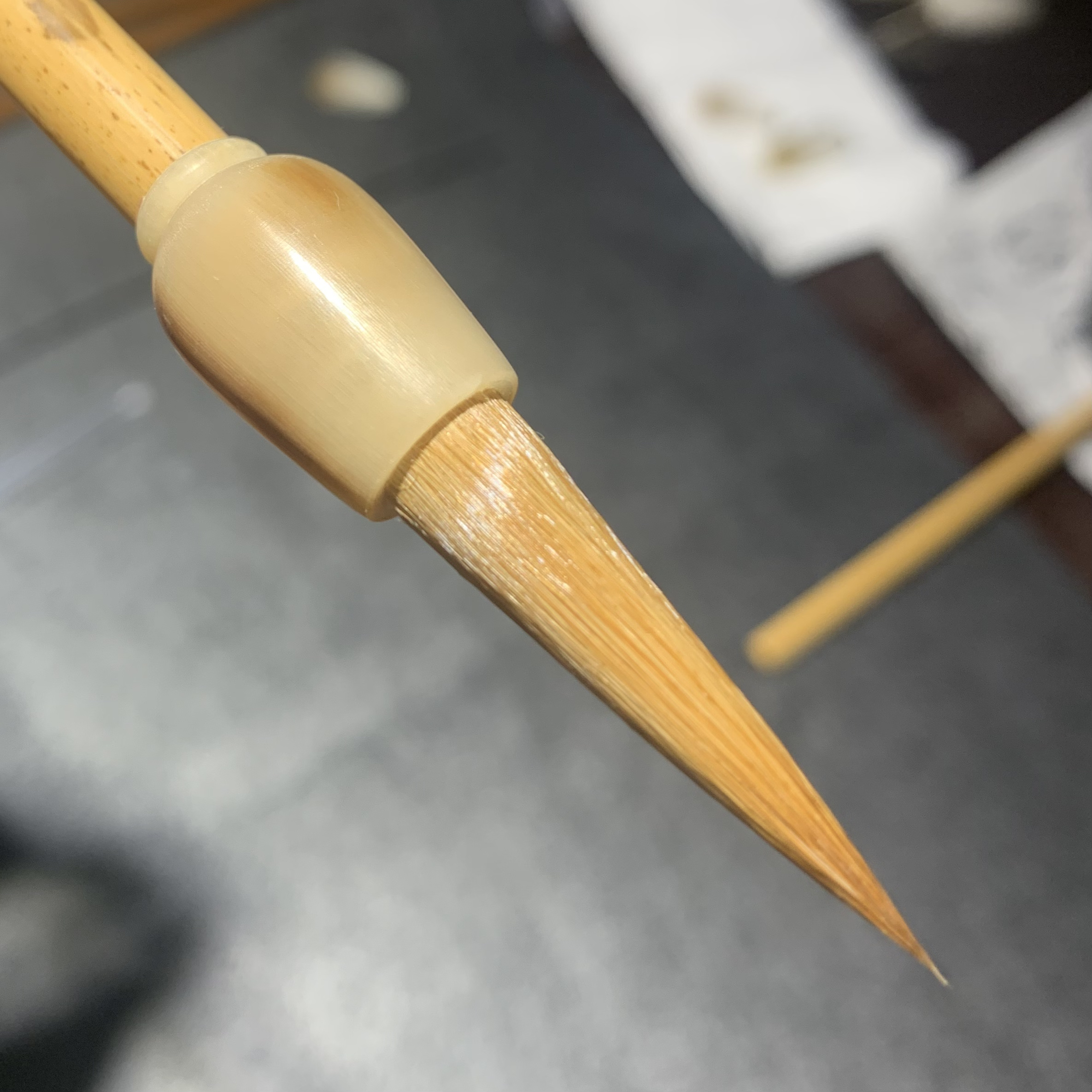 狼图腾，九狼一麻，无化纤，峰3.5cm，径0.8cm，老湘妃牛角杆。