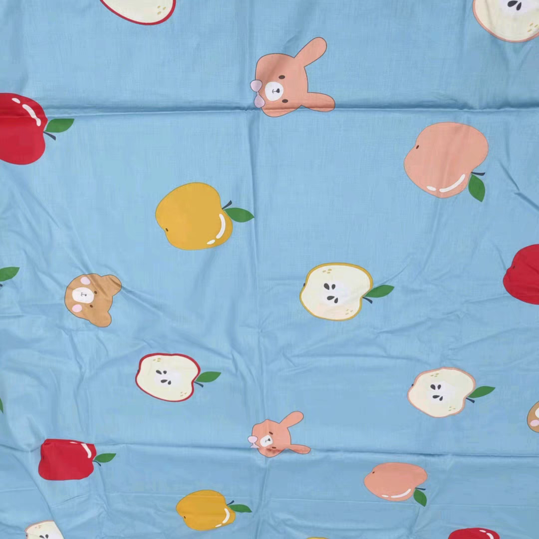 梭织布料纯棉斜纹苹果动物 2.3 米宽度×2 四件套布料