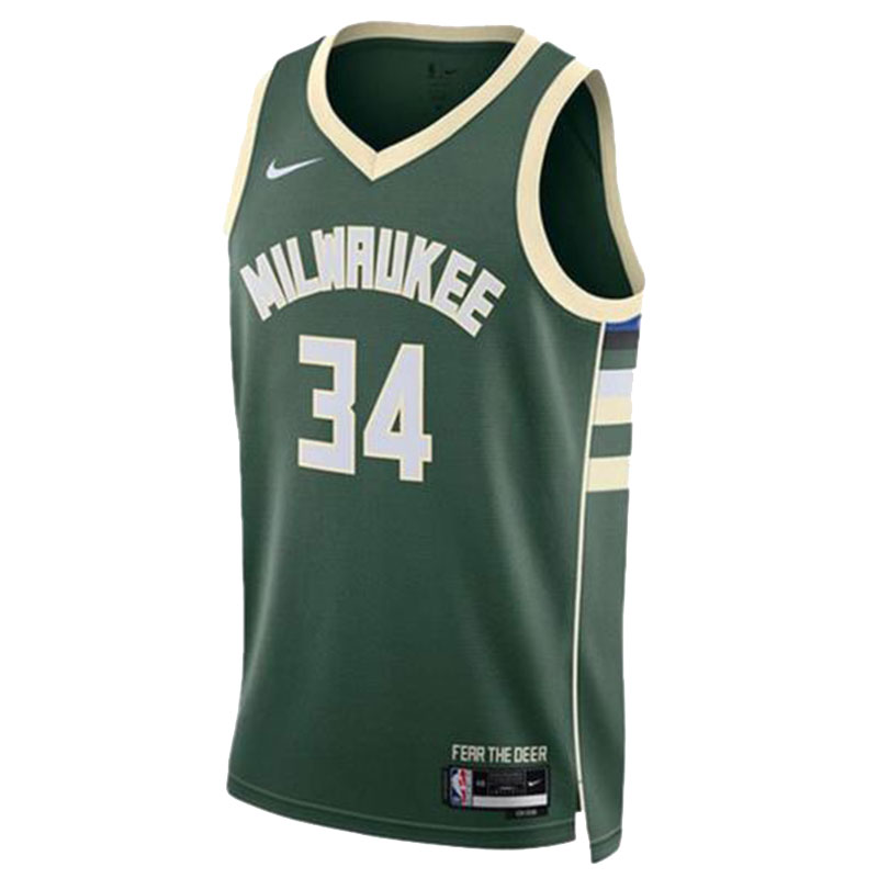 NIKE/耐克【官方正品】NBA密尔沃基雄鹿队透气速干球衣DN2012-323