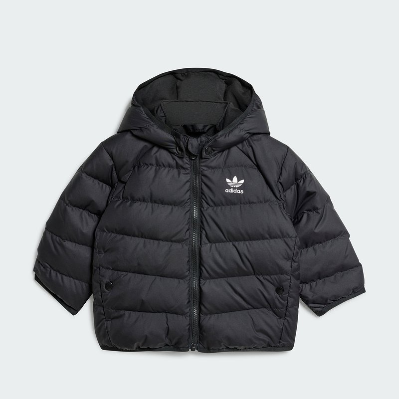 Adidas阿迪达斯童装保暖运动470蓬连帽鸭绒羽绒服IX7493