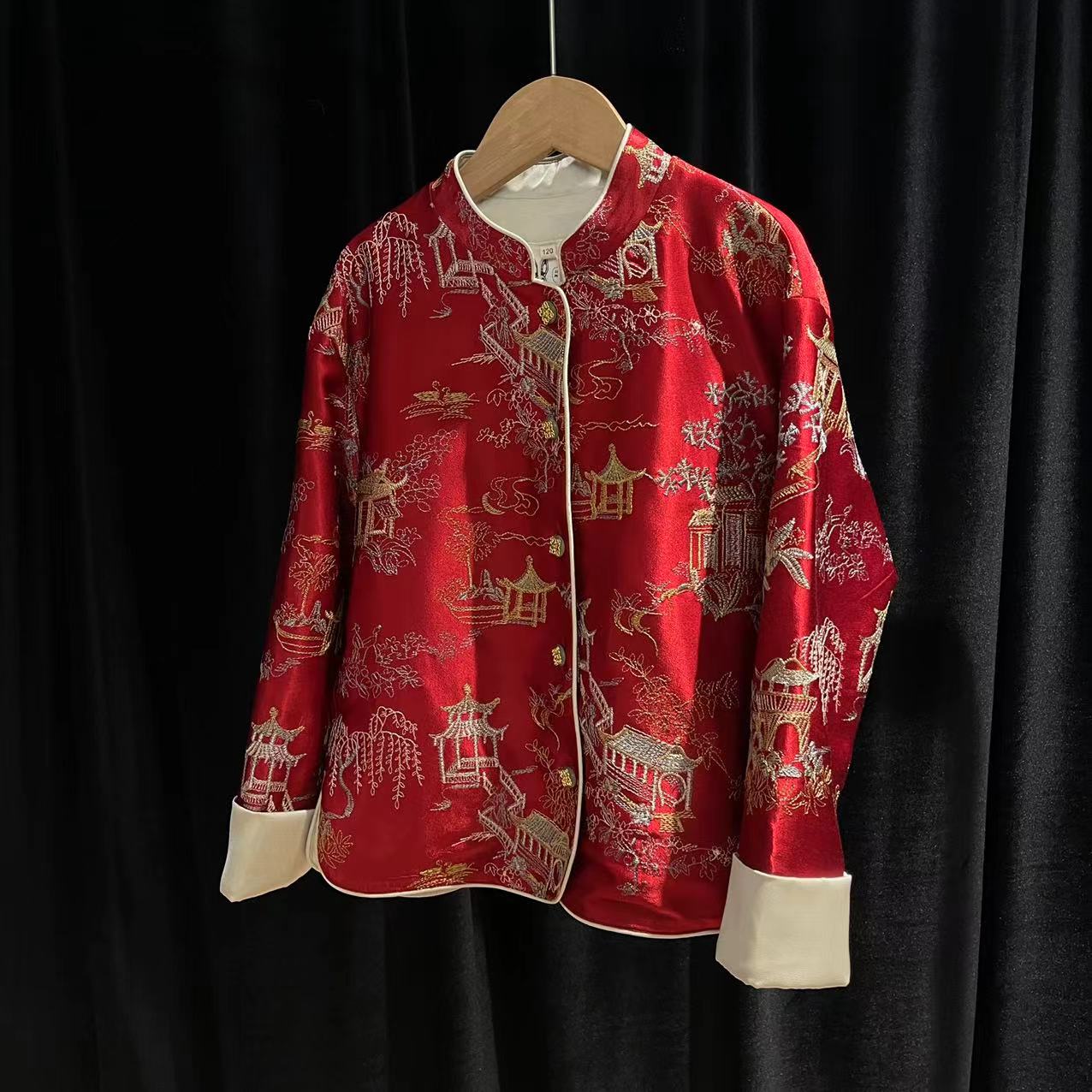 【喜儿定制】秋季新款中国风重工短款外套绣花夏季中式女童汉服