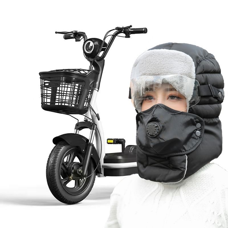 韩版四合一2023新款雷锋帽秋冬季防寒帽骑车帽东北户外护耳保暖帽