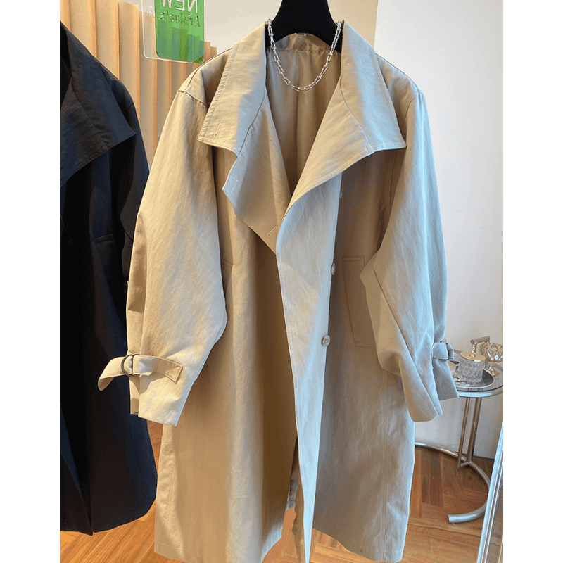 高级感气质立领中长款英伦风衣女春秋2024新款宽松休闲大衣外套潮