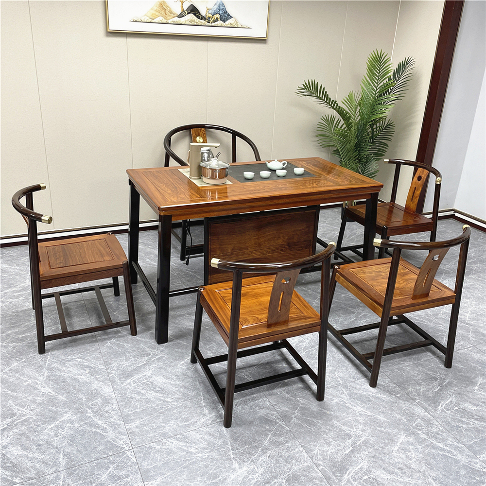 【红木家具】称心如意茶桌刺猬紫T新中式茶桌椅茶几桌办公室家具