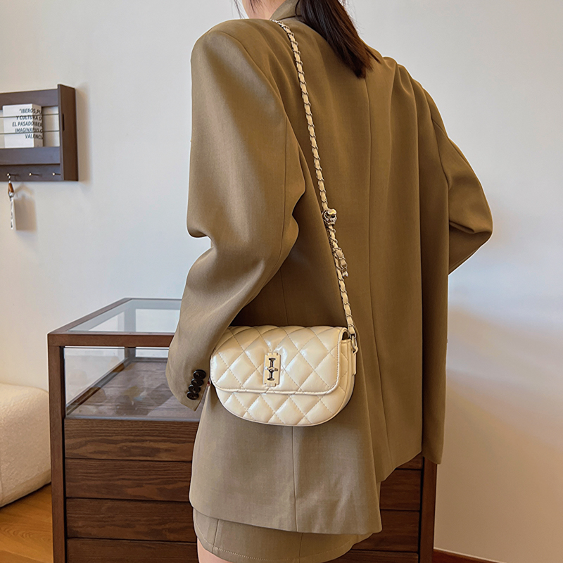 高级感小香风包包韩版时尚菱格链条小方包夏季简约单肩斜挎包百搭