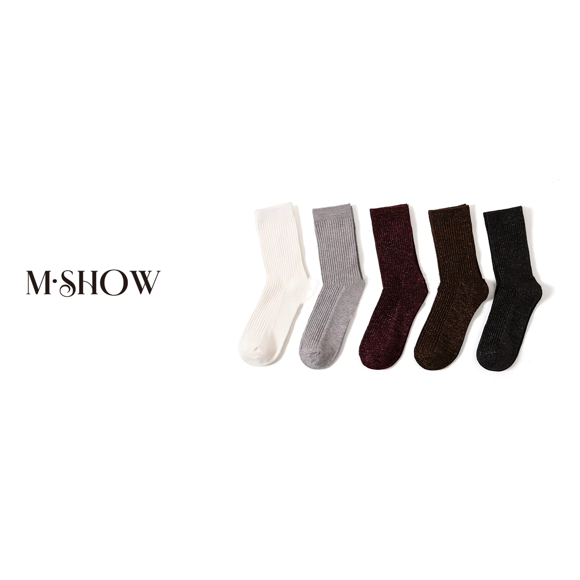 【女士精纺绵羊毛】精纺超细绵羊毛金丝线百搭羊毛袜礼盒装261WZ