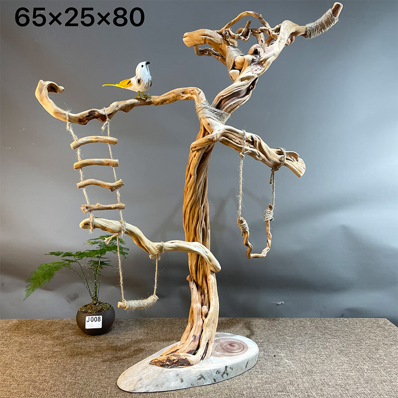 手工鹦鹉架子站架杆鸟架原木鸟站架树枝树干落地式大型鸟站架配件