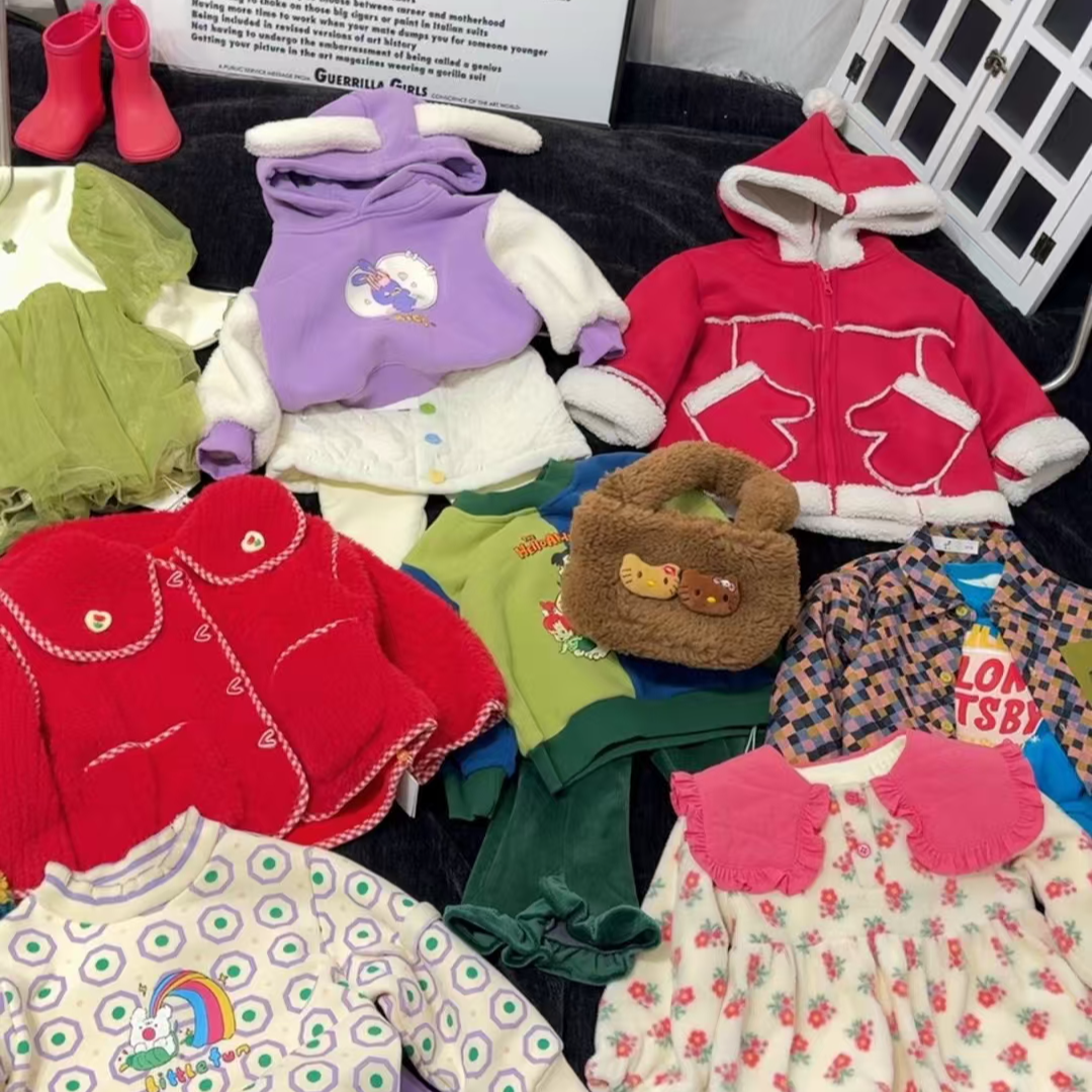 B001-B200中小童装男女童秋冬外套加绒断码扣号