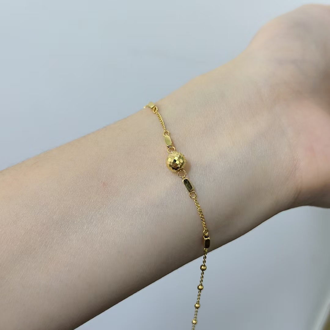 【旺旺金选】足金999 5G蹦迪珠手链 2.53