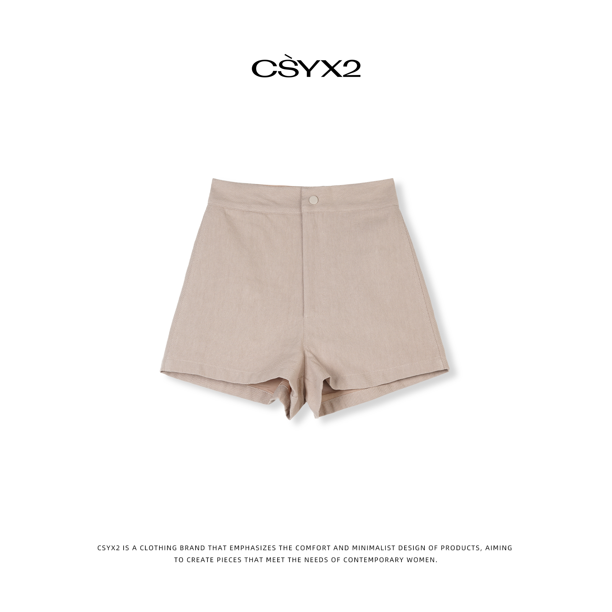 CsyX2-2024春夏新款A字紧身休闲显瘦亚麻短裤K20663