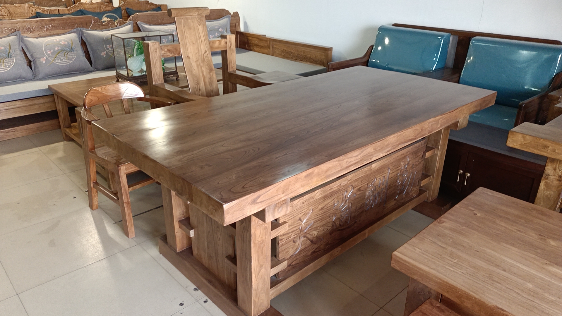 北方老榆木大料办公桌