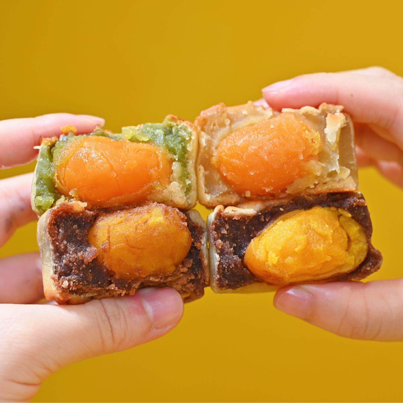 月饼哥哥混合蛋黄口味月饼60g*8/盒0防腐手工月饼